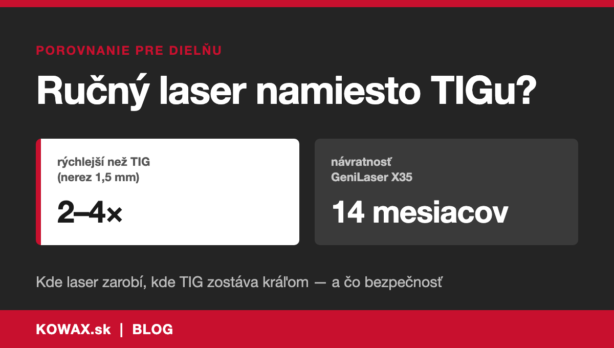 Ručný laser namiesto TIGu: kedy sa oplatí a čo musíte splniť