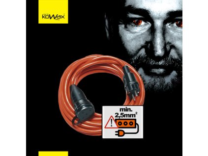 328 25 m predlzovaci kabel ip44 oranzovy prierez 2 5 mm2
