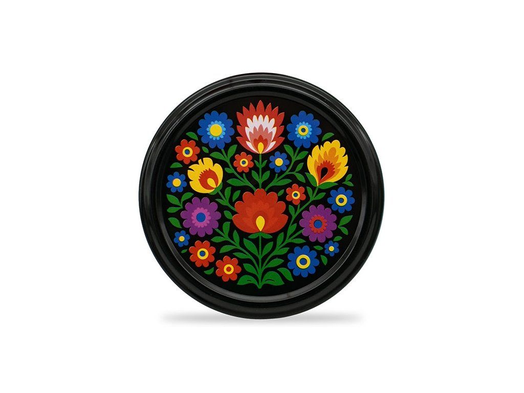 Víčko ¤82mm Twist 10ks dekor FOLK černá RTS klik - Kozáček Velkoobchod s.r.o.