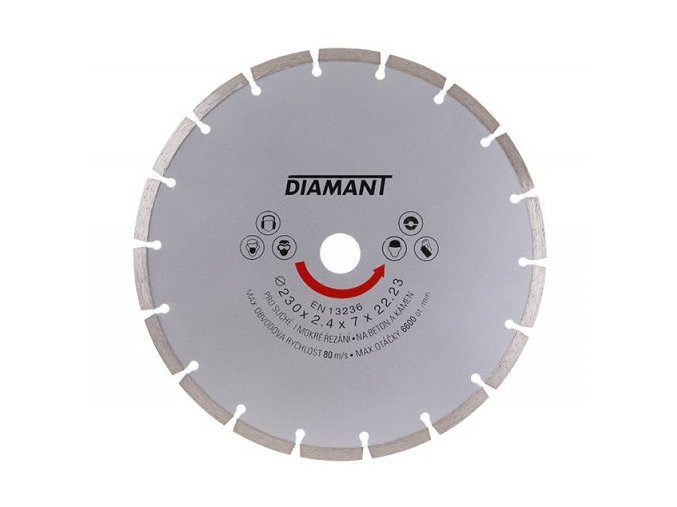 Kotouč diamant řezný ¤230x22,2x3mm segment  DIAMANT