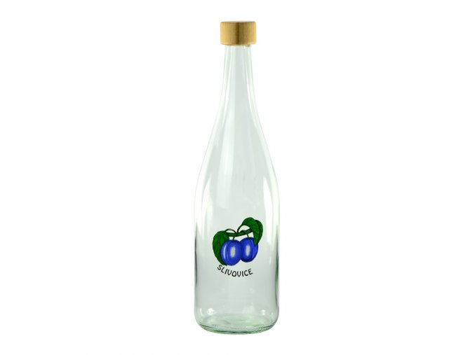 Láhev sklo 1000ml WEINSCHLEG s víčkem ŠVESTKA