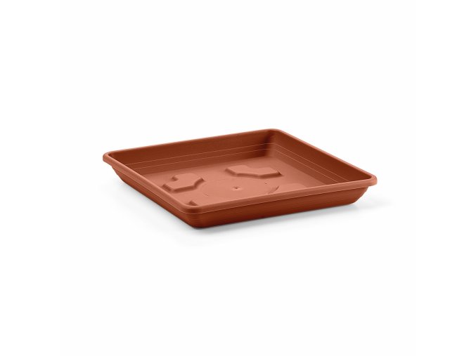 Miska pod květináč Quadrato 12x12cm TERRA