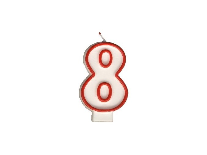 Svíčka dortová číslice ´´8´´ 7,5cm