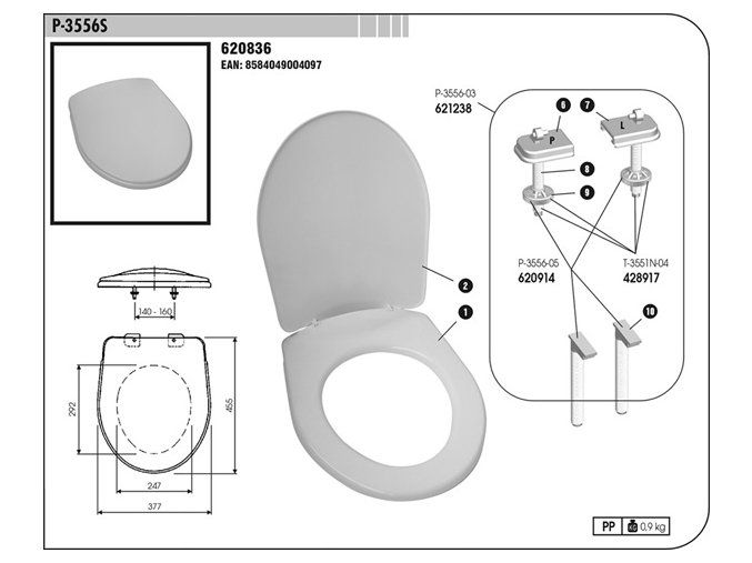 WC deska 3556