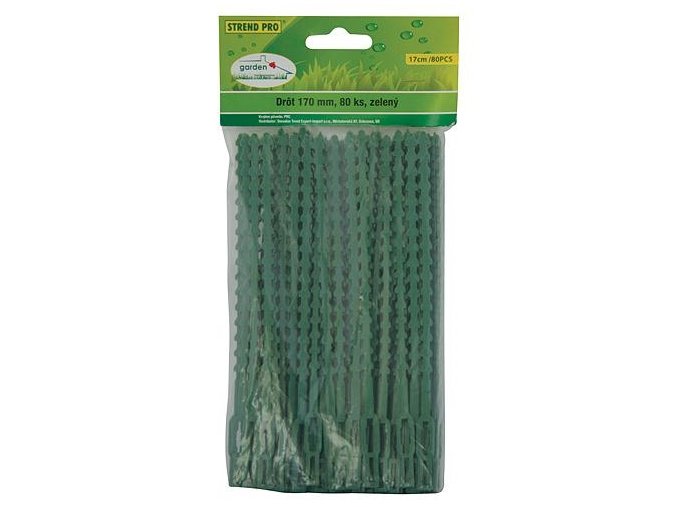Páska vázací zubatá 170mm 80ks zelená  STREND