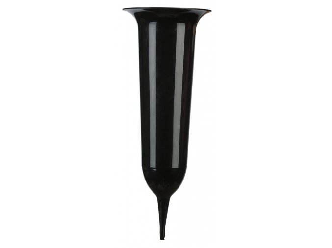 Váza hřbitovní UH zapichovací 24cm černá