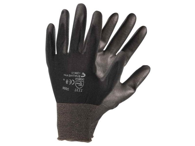 Rukavice pracovní nylon/PU BUNTING BLACK XL(10)