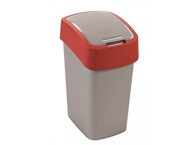 Koš odpadkový výklopný 10L  FLIPBIN stříbrná/červená