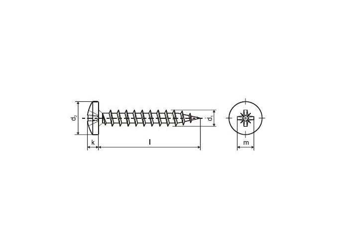 Šroub 5,0x20mm ZB PZ  VH samořezný 100ks