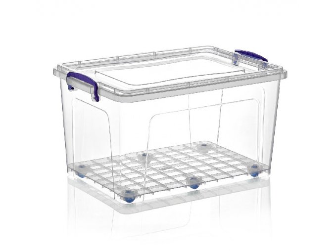 Box úložný CLEAR BOX vysoký 55x37x31cm 42L s kolečky