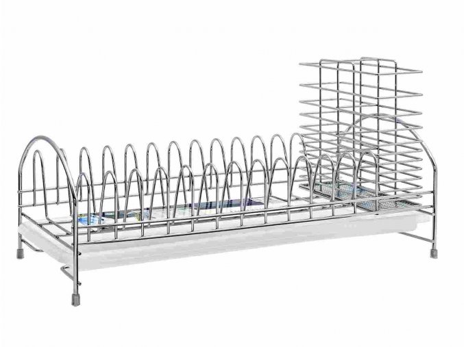 Odkapávač nádobí chrom s podnosem 42x18,5x21cm  MEYERHOFF
