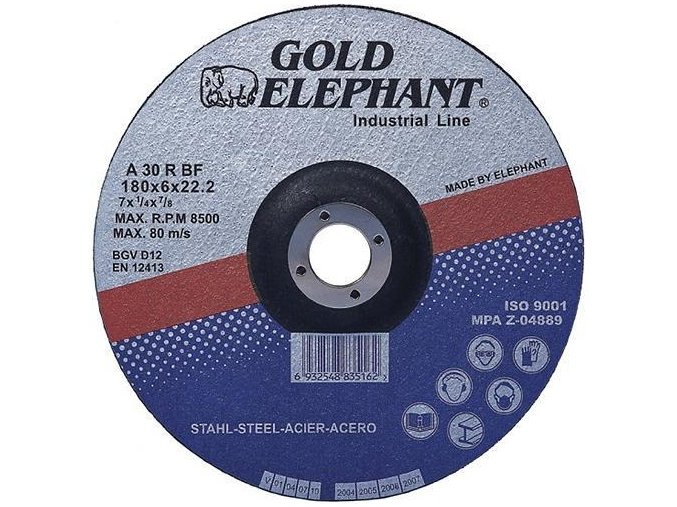 Kotouč řezný FE/INOX 180x1,6x22mm  GOLD ELEPHANT