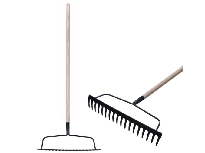 Hrábě kov 18 hrotů s násadou 160cm  STREND