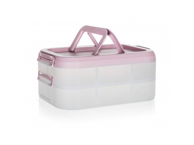 Box na potraviny PIKNIK DUO PINK 40x28x18cm