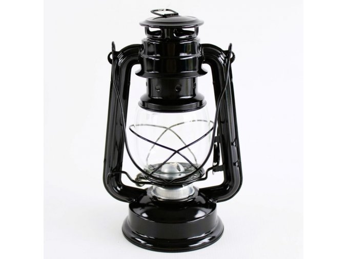 Lampa petrolejová 23cm  ANTIK černá