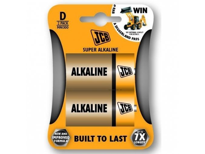 Baterie alkalická LR20 2ks JCB SUPER