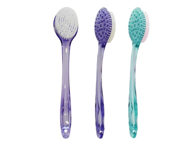 Kartáč koupelový s rukojetí 36cm  ABELLA, mix barev