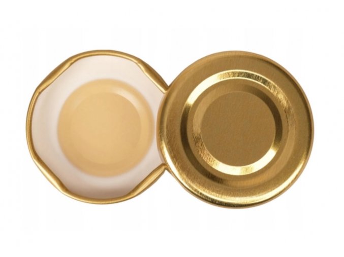 Víčko ¤43mm Twist kečup zlatá KLIK 10ks