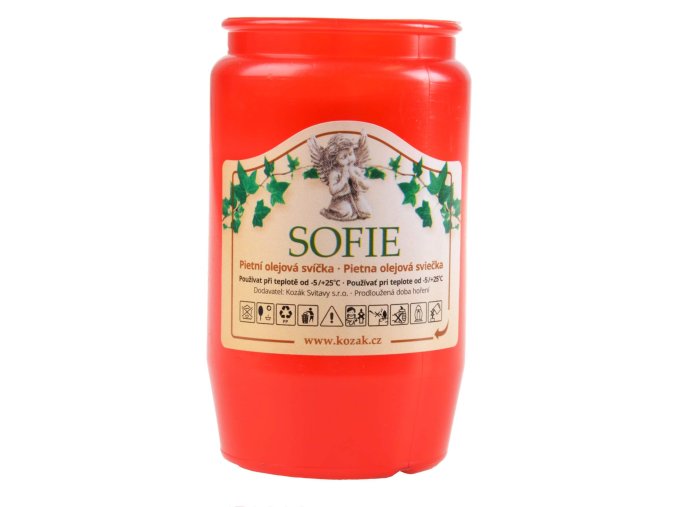 Svíčka olejová 150g 54hodin  SOFIE červená