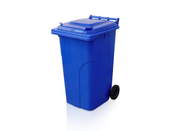 Popelnice 240L HDPE, kolečka, modrá PREMIUM (NADROZMĚR)