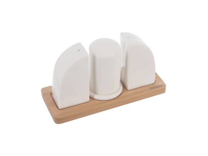 Dochucovací sada 3d + stojánek porcelán/bambus  WHITELINE