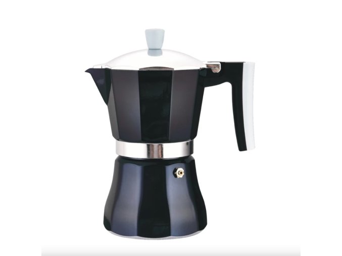 Kávovar moka 3 šálky  AZZURRO černá, indukce