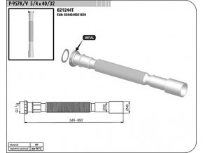 Sifon FLEXI P-957K/V  5/4x40/32