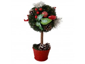 Vánoční stromek ozdobený umělý kulatý 30cm