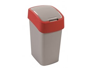 Koš odpadkový výklopný  9L  FLIPBIN stříbrná/červená