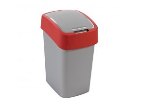 Koš odpadkový výklopný 25L  FLIPBIN stříbrná/červená