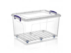 Box úložný CLEAR BOX vysoký 55x37x31cm 42L s kolečky