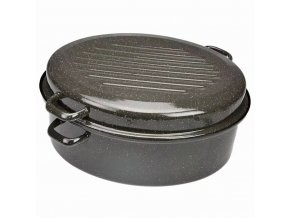 Pekáč smalt oválný 42cm 11L dvoudílný