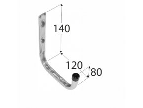 Hák závěsný jednoduchý 120mm  HPU VELANO