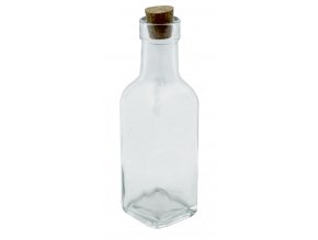 Láhev sklo  175ml SQUARE s korkem