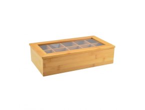 Box na čaj dřevo 10 přihrádek  PERFECT