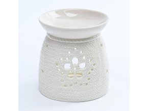 Lampa aroma porcelán 11cm  KNIT bílá
