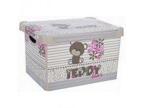 Krabice ukládací plast 10L 34x23x16,5cm  TEDDY