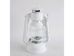 Lampa petrolejová 24cm  ANTIK bílá