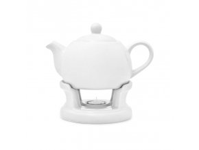 Konvice porcelán 1000ml s ohřívačem  WHITE