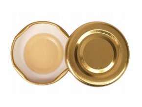 Víčko ¤38mm Twist zlatá KLIK 10ks