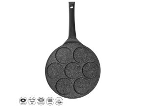 Pánev na lívance granit ¤26cm 7x smajlík  MEYERHOFF vč. indukce