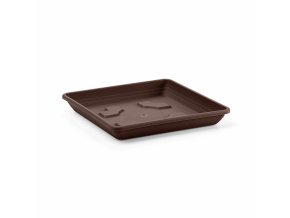 Miska pod květináč QUADRATO 20x20cm hnědá