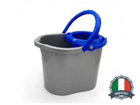 Vědro 13L + ždímací koš, výlevka  CLEAN šedé