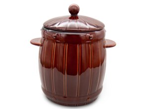 Sud na zelí a kvašáky keramický  6L soudek BROWN
