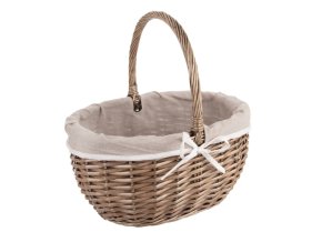 Košík proutěný / bavlna piknik velký