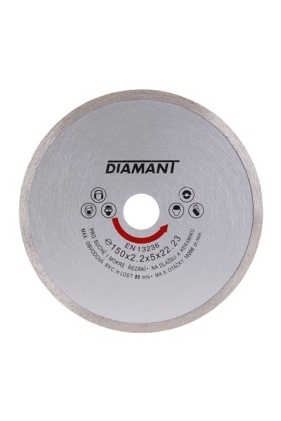 Kotouč diamant řezný ¤150x22,2x2,2mm celoobvod  DIAMANT KUTIL Sklad7 8021015.00