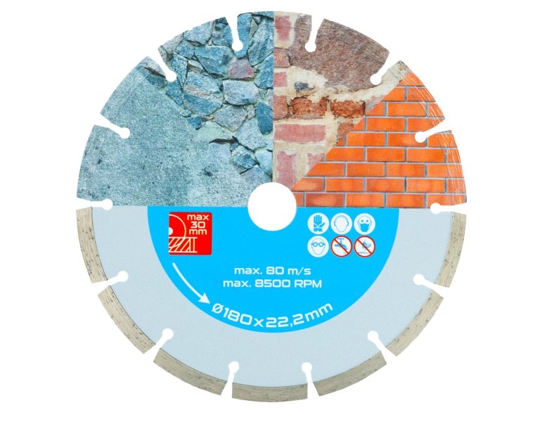 Kotouč diamant řezný ¤180x22,2x2,6mm segment  DIAMANT KUTIL Sklad7 8021118.00
