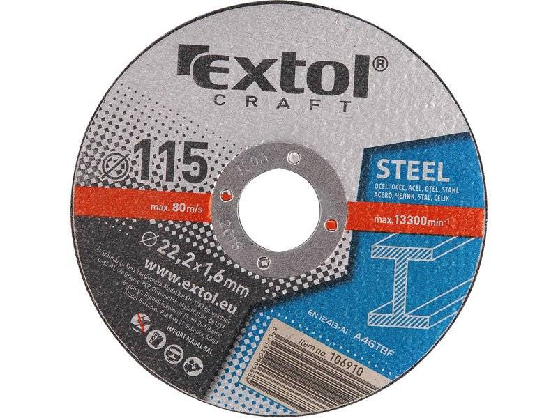 Kotouč řezný FE 115x1,6x22mm 5ks  EXTOL CRAFT KUTIL Sklad7 8110691.00