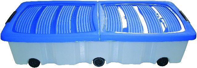 Box úložný 80x40x17cm 55L s kolečky, dělené víko, mix barev KUTIL Sklad7 1120500.00