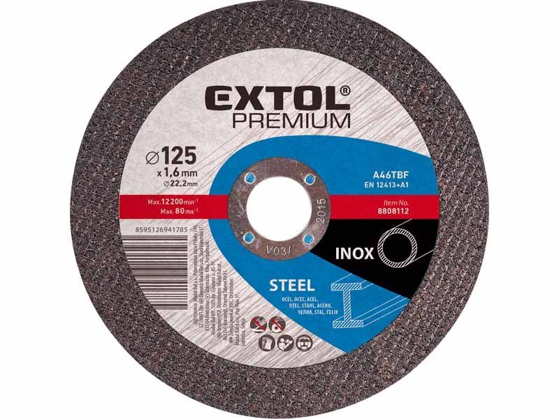 Kotouč řezný FE/INOX 150x1,6x22mm  EXTOL PREMIUM KUTIL Sklad7 8108115.00